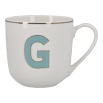 Becher Buchstabe mit Schlüsselanhänger, G/grün, 450 ml
