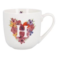 Becher Buchstabe/Flower-Herz, H, 450 ml