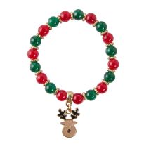 Armband Weihnachten, Rentier, grün/rot