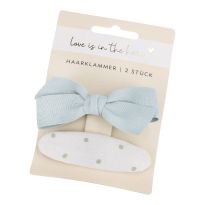 2er Set Haarklammer, Dots/mint