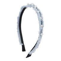 Haarreifen Jeans, Perlen