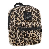 Mini-Rucksack, Karabiner/Leo/braun, 14 cm
