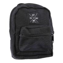 Mini-Rucksack, Karabiner/schwarz, 14 cm