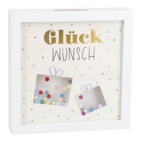 Bilderrahmen Geldgeschenk, Geschenke/weiß, 12 x 12 cm
