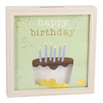Bilderrahmen Geldgeschenk, Torte/natur, 12 x 12 cm