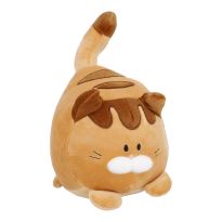 Kuscheltier Katze, dick/hellbraun, 16 cm