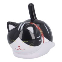 Solar-Katze Wackelschwanz, schwarz, 11 cm