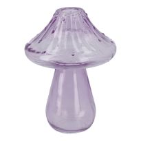 Glasvase Pilz, spitz/lila, 14 cm