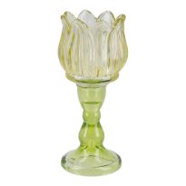 Kerzenständer Tulpe/Teelicht, gelb, 15 cm