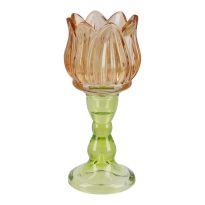 Kerzenständer Tulpe/Teelicht, orange, 15 cm