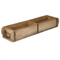 Holzschale Rustik, Doppel, 57 cm