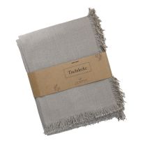 Tischdecke Fransen, taupe, 140 x 200 cm