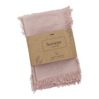 2er Set Serviette, rosa, 35 x 35 cm