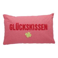 Kissen Glück, pink, 50 x 30 cm