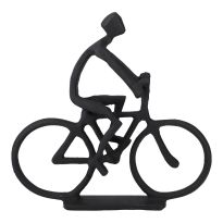 Fahrradfahrer, schwarz, 24 x 6 x 23 cm