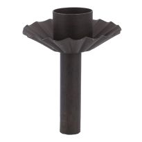 Stabkerzenhalter Stecker, Riffel, dunkelbraun