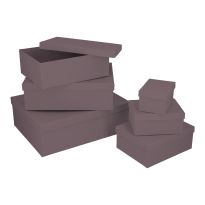 6er Set Geschenkkarton Uni, lila