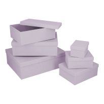 6er Set Geschenkkarton Uni, flieder