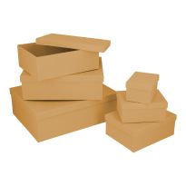 6er Set Geschenkkarton Uni, peach