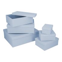 6er Set Geschenkkarton Uni, dunkelrauchblau