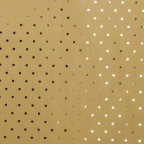 Geschenkpapier Punkte, gold/gold, 2 m