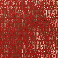 Geschenkpapier Schrift, rot/gold, 2 m