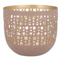 Windlicht Durchbruch, altrosa, 11.5 x 10.4 cm