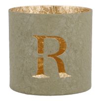 Teelichthalter Buchstabe, R/mint, 7.8 x 7.5 cm