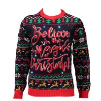 LED-Pullover Weihnachten/Women, Magic/S