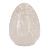 LED-Ei Sprenkel, creme, 16 cm