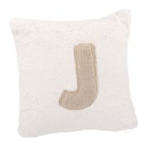 Kissen Buchstabe, J/creme, 30 x 30 cm