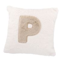 Kissen Buchstabe, creme, P, 30 x 30 cm