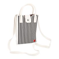 Handytasche Charly, creme/schwarz,Herz, 18 cm