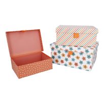 3er Set Geschenkkarton mit Klappdeckel, bunt