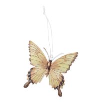 Anhänger Schmetterling, gelb, 8 x 7.5 cm