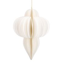 Anhänger Waben-Ornament, offwhite, 30 cm
