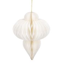Anhänger Waben-Ornament, offwhite, 18 cm