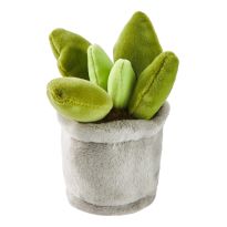 Kuscheltier Topfpflanze, grau, 13 cm