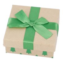 Geschenkbox Xmas, Baum/grün, 10.5 x 10.5 cm