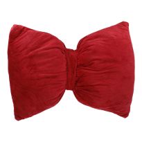 Kissen Schleife, dunkelrot, 39 cm