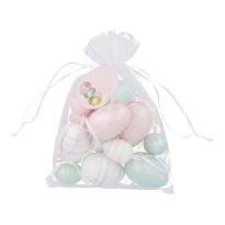 12er Set Deko-Eier Mix, Blüten