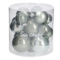 17er Set Glaskugeln Mix, mint