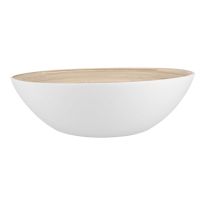 Dekoschale Bambus, weiß-matt, 30 x 10 cm