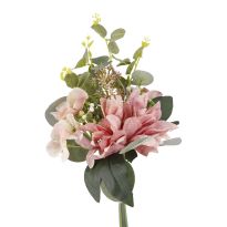 Dahlienstrauß Herbst, altrosa, 33 cm