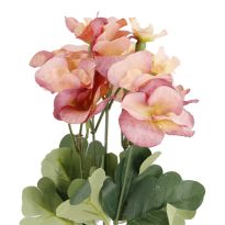 Hortensienstrauß Mini, apricot/lila, 31 cm