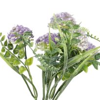 Strauß Pompom/Farn, flieder, 33 cm