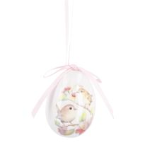 Anhänger Glanz-Ei, Vogel, 6 cm