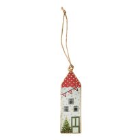 Anhänger Haus, weiß, 13 cm