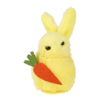 Hase mit Möhre, gelb, 8.5 cm