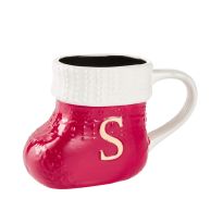 Becher Stiefel mit Buchstabe, S/rot, 400 ml
